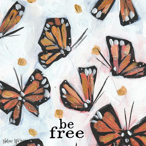 Be Free Black Modern Wood Framed Art Print by Wieners, Valerie