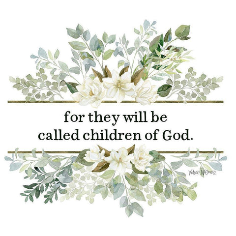 Children of God White Modern Wood Framed Art Print by Wieners, Valerie