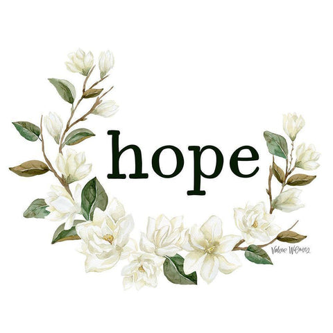 Hope White Modern Wood Framed Art Print by Wieners, Valerie