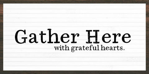 Gather Here White Modern Wood Framed Art Print with Double Matting by Wieners, Valerie