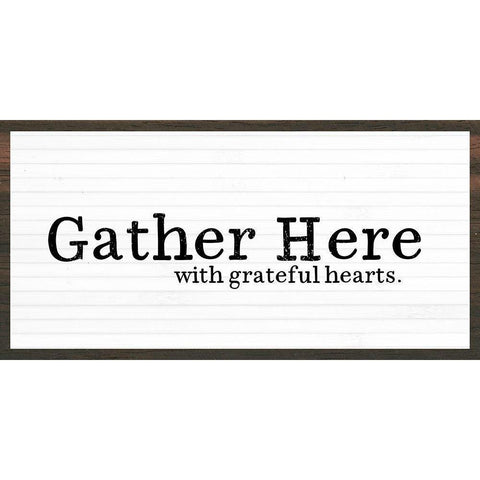 Gather Here Black Modern Wood Framed Art Print with Double Matting by Wieners, Valerie