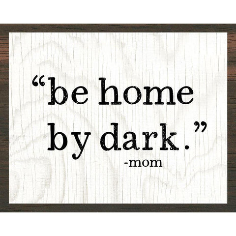 Be Home By Dark Black Modern Wood Framed Art Print with Double Matting by Wieners, Valerie