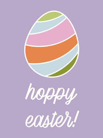 Happy Easter White Modern Wood Framed Art Print with Double Matting by Wieners, Valerie