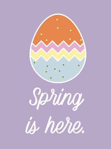 Spring is Here White Modern Wood Framed Art Print with Double Matting by Wieners, Valerie