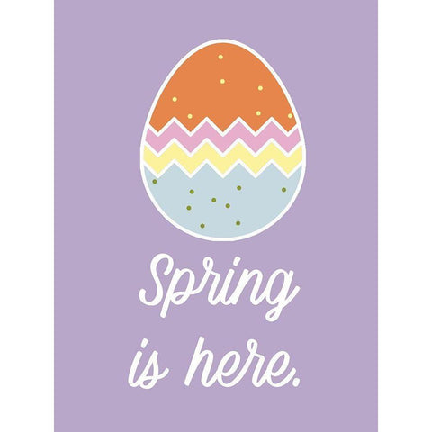 Spring is Here White Modern Wood Framed Art Print by Wieners, Valerie