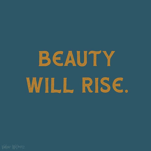 Beauty Will Rise White Modern Wood Framed Art Print by Wieners, Valerie