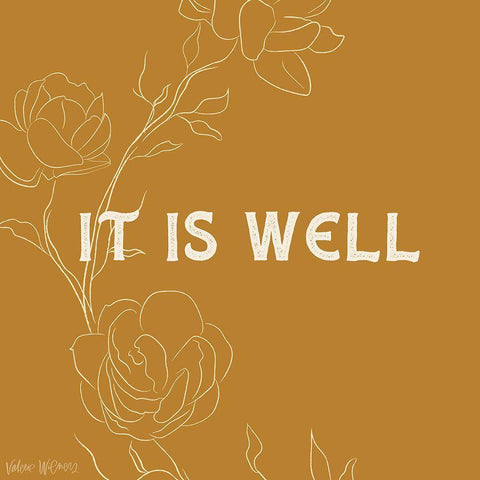 It Is Well Black Modern Wood Framed Art Print by Wieners, Valerie