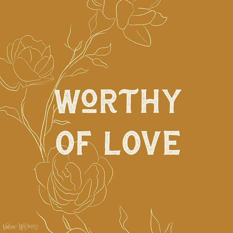 Worthy of Love Black Modern Wood Framed Art Print with Double Matting by Wieners, Valerie