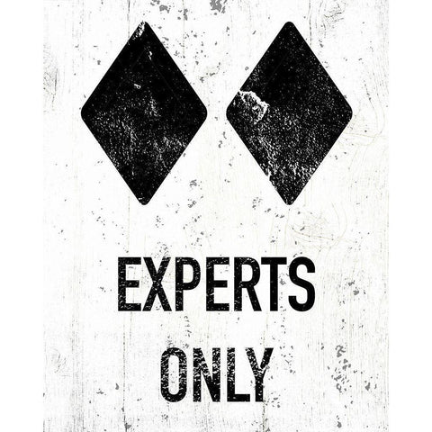 Experts Only White Modern Wood Framed Art Print by Wieners, Valerie