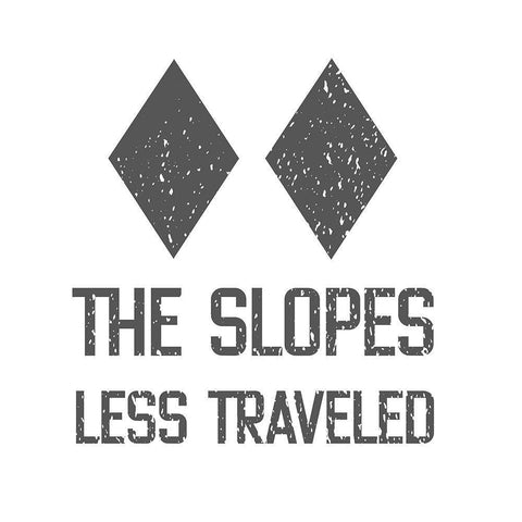 Slopes Less Traveled Black Ornate Wood Framed Art Print with Double Matting by Wieners, Valerie