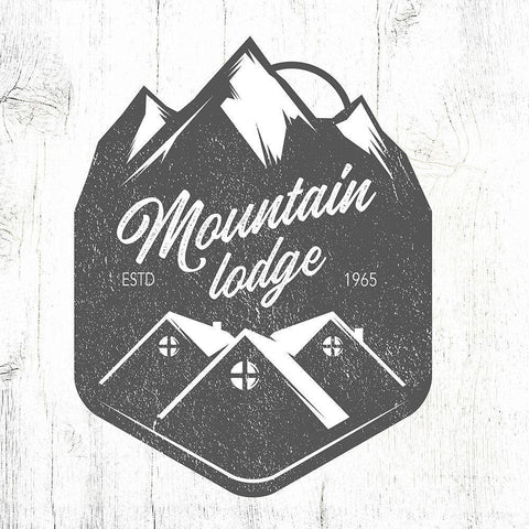 Mountain Lodge Black Modern Wood Framed Art Print by Wieners, Valerie