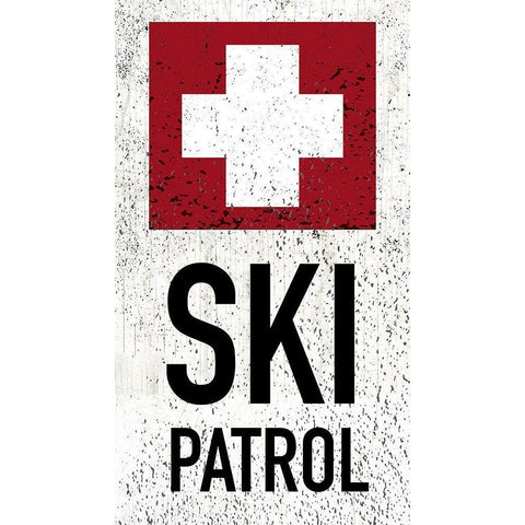 Ski Patrol Gold Ornate Wood Framed Art Print with Double Matting by Wieners, Valerie