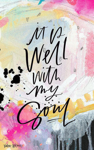 It Is Well Black Ornate Wood Framed Art Print with Double Matting by Wieners, Valerie