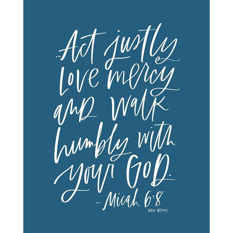 Act Justly Black Modern Wood Framed Art Print by Wieners, Valerie