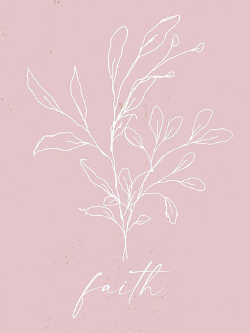 Faith-Hope-Love Black Ornate Wood Framed Art Print with Double Matting by Wieners, Valerie