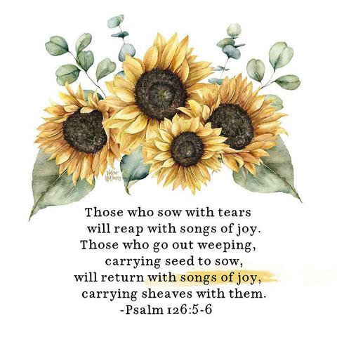 Songs of Joy White Modern Wood Framed Art Print with Double Matting by Wieners, Valerie