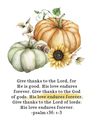 His Love Endures Forever Black Ornate Wood Framed Art Print with Double Matting by Wieners, Valerie