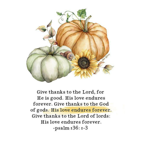 His Love Endures Forever Black Modern Wood Framed Art Print with Double Matting by Wieners, Valerie