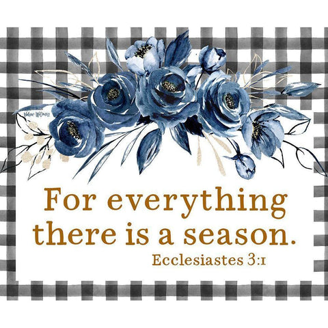 For Everything Season Black Modern Wood Framed Art Print by Wieners, Valerie