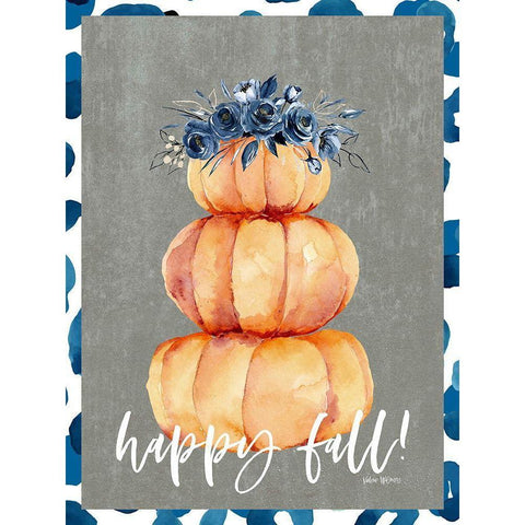 Happy Fall White Modern Wood Framed Art Print by Wieners, Valerie