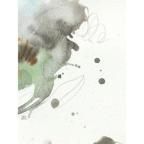 Earthy Abstract II Black Modern Wood Framed Art Print with Double Matting by Wieners, Valerie