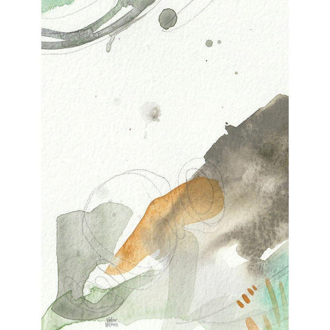 Earthy Abstract III Black Modern Wood Framed Art Print by Wieners, Valerie