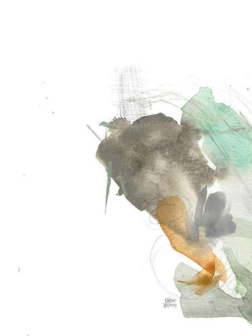 Earthy Abstract VI Black Ornate Wood Framed Art Print with Double Matting by Wieners, Valerie