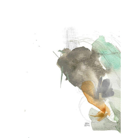 Earthy Abstract VI White Modern Wood Framed Art Print by Wieners, Valerie