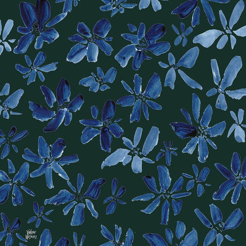 Calm Floral White Modern Wood Framed Art Print with Double Matting by Wieners, Valerie