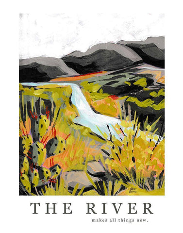 The River White Modern Wood Framed Art Print with Double Matting by Wieners, Valerie