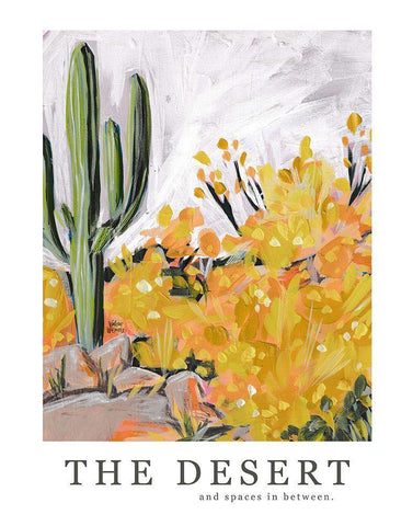 The Desert White Modern Wood Framed Art Print with Double Matting by Wieners, Valerie