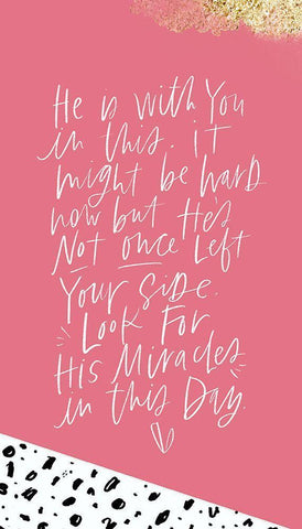 He Is With You Black Ornate Wood Framed Art Print with Double Matting by Wieners, Valerie