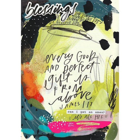 Blessings White Modern Wood Framed Art Print by Wieners, Valerie
