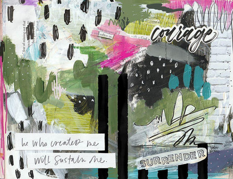 He Who Created Me White Modern Wood Framed Art Print with Double Matting by Wieners, Valerie