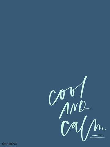 Cool and Calm Black Ornate Wood Framed Art Print with Double Matting by Wieners, Valerie