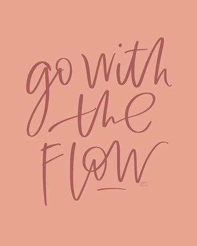 Go with the Flow Black Ornate Wood Framed Art Print with Double Matting by Wieners, Valerie