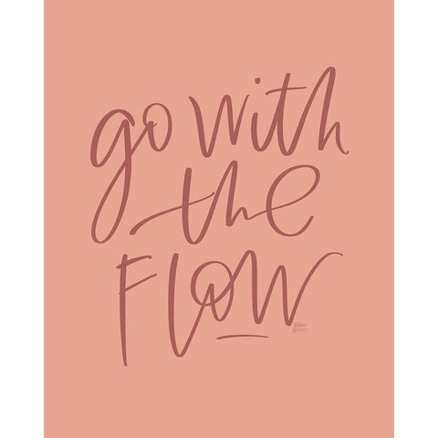Go with the Flow Black Modern Wood Framed Art Print by Wieners, Valerie