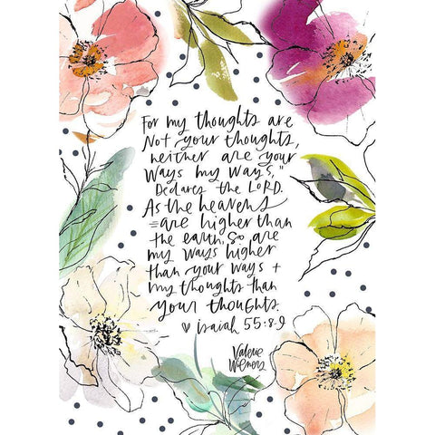 My Thoughts White Modern Wood Framed Art Print by Wieners, Valerie