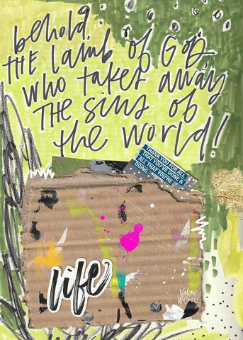 Behold White Modern Wood Framed Art Print with Double Matting by Wieners, Valerie