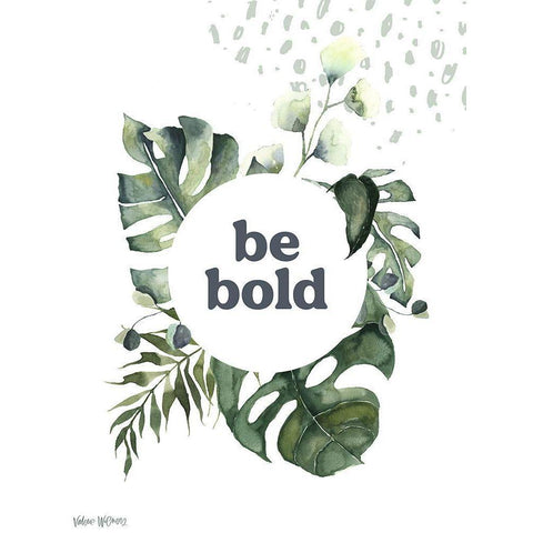 Be Bold Black Modern Wood Framed Art Print by Wieners, Valerie