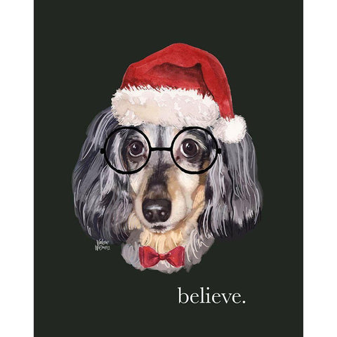 Believe Black Modern Wood Framed Art Print by Wieners, Valerie
