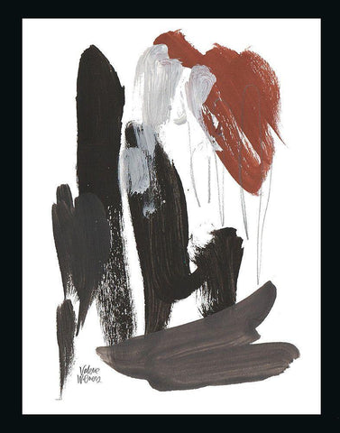 Noir Two White Modern Wood Framed Art Print with Double Matting by Wieners, Valerie