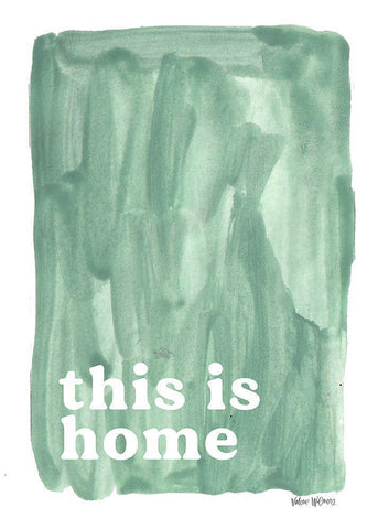 This is Home Black Ornate Wood Framed Art Print with Double Matting by Wieners, Valerie