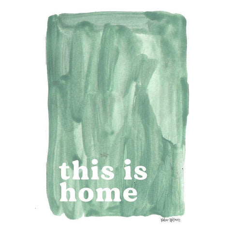This is Home White Modern Wood Framed Art Print by Wieners, Valerie