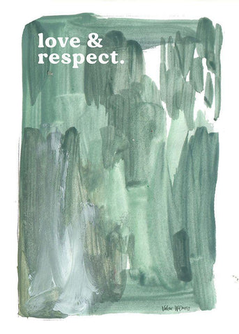 Love And Respect Black Ornate Wood Framed Art Print with Double Matting by Wieners, Valerie