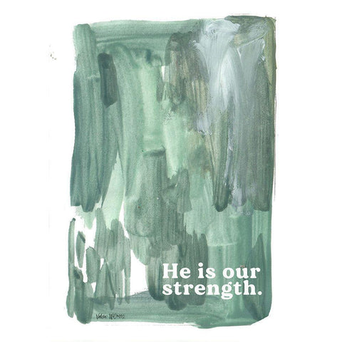 Our Strength White Modern Wood Framed Art Print by Wieners, Valerie