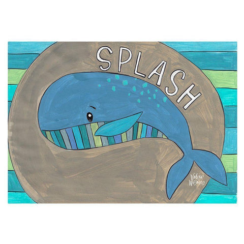 Splash White Modern Wood Framed Art Print by Wieners, Valerie