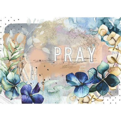 Pray White Modern Wood Framed Art Print by Wieners, Valerie