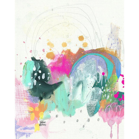 Confetti I Black Modern Wood Framed Art Print by Wieners, Valerie