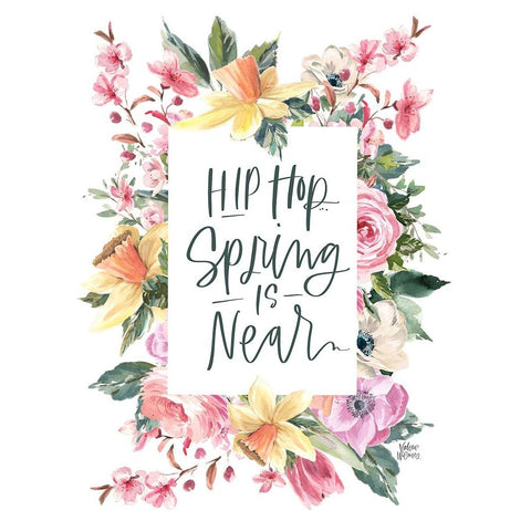 Hip Hop White Modern Wood Framed Art Print by Wieners, Valerie